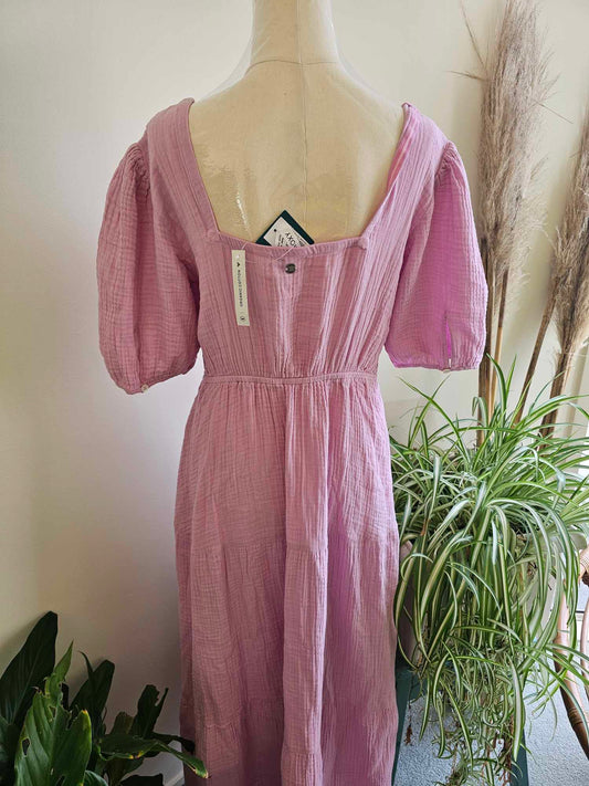 Roxy Sunshine Feeling Midi Dress Pink - Brand New!