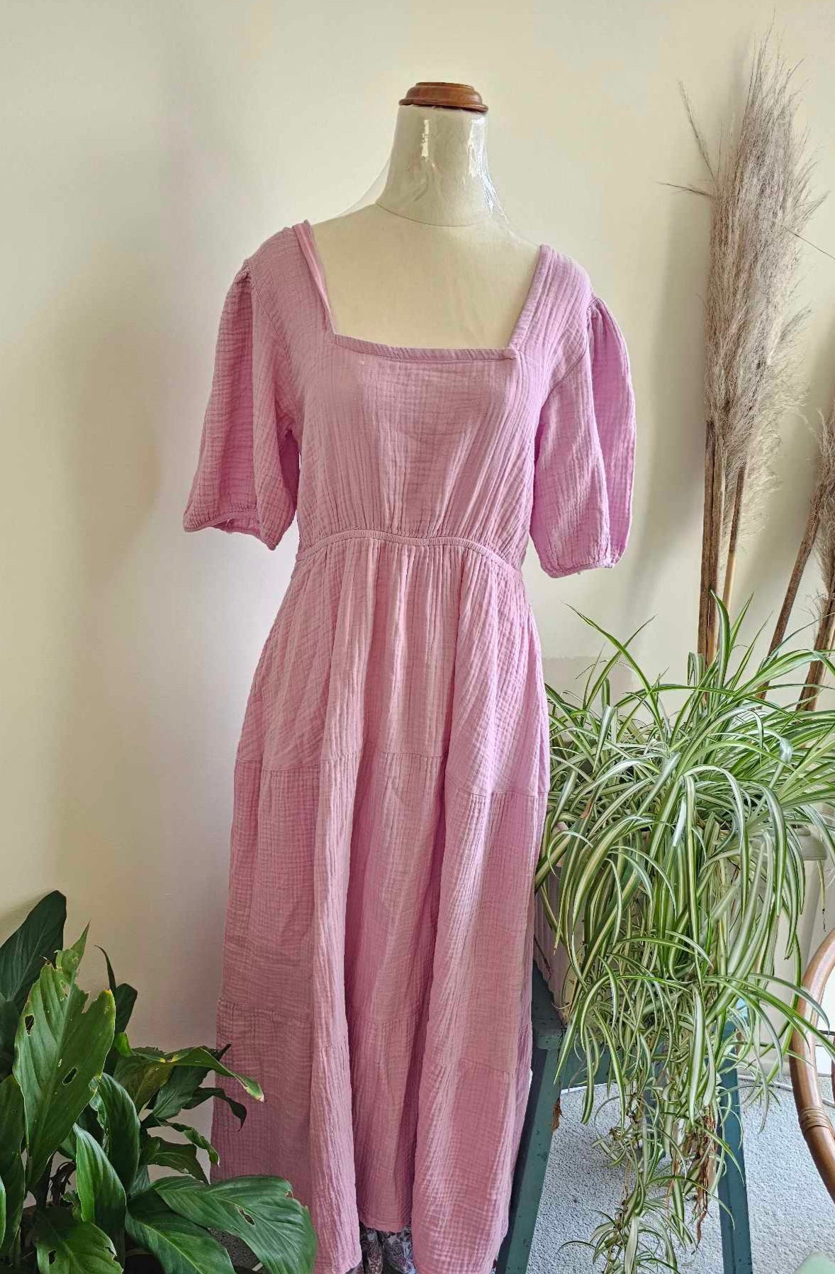 Roxy Sunshine Feeling Midi Dress Pink - Brand New!