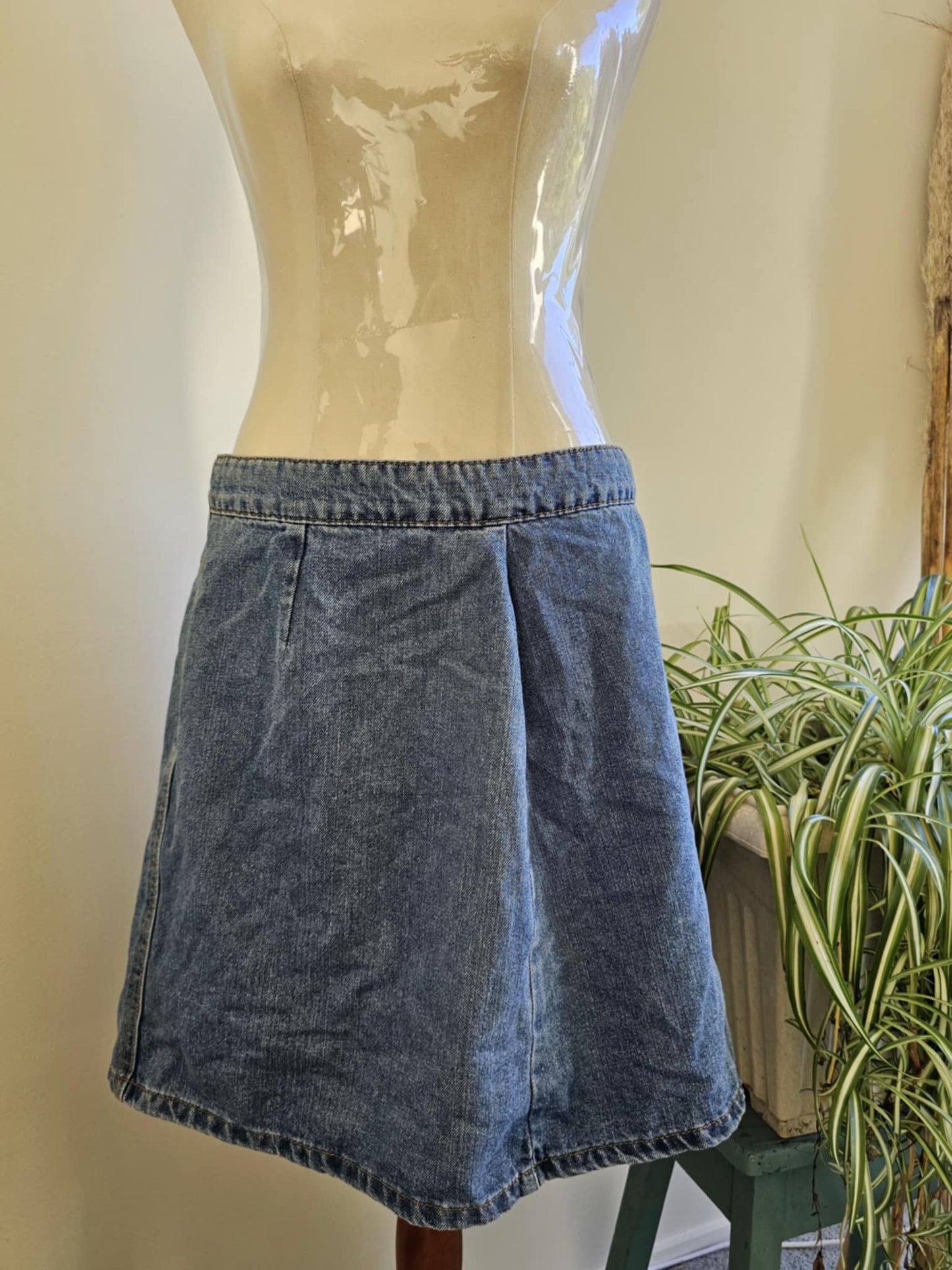 Cotton-On A-Line Denim Mini Skirt