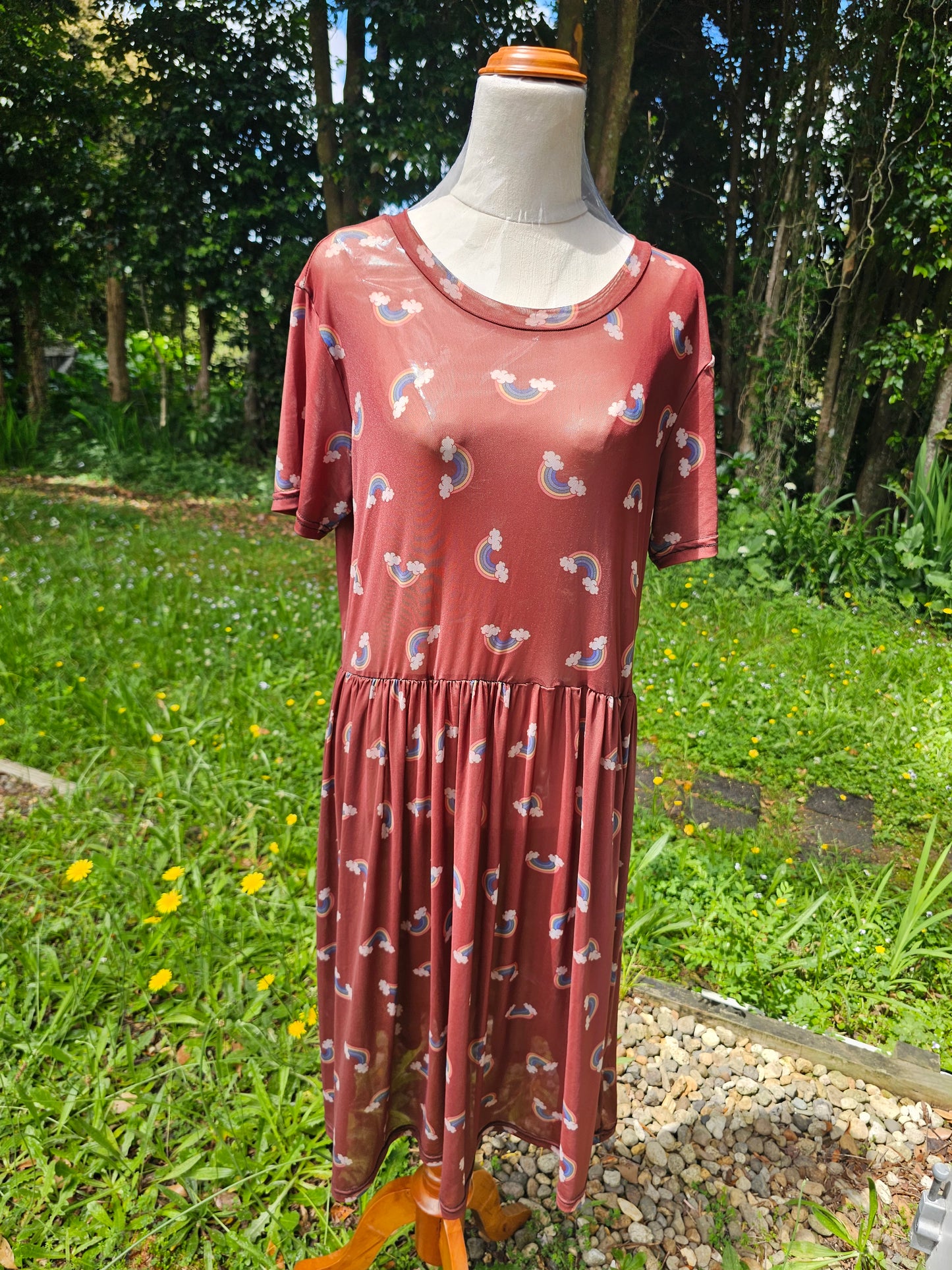 Dangerfield Sheer Rainbow Dress