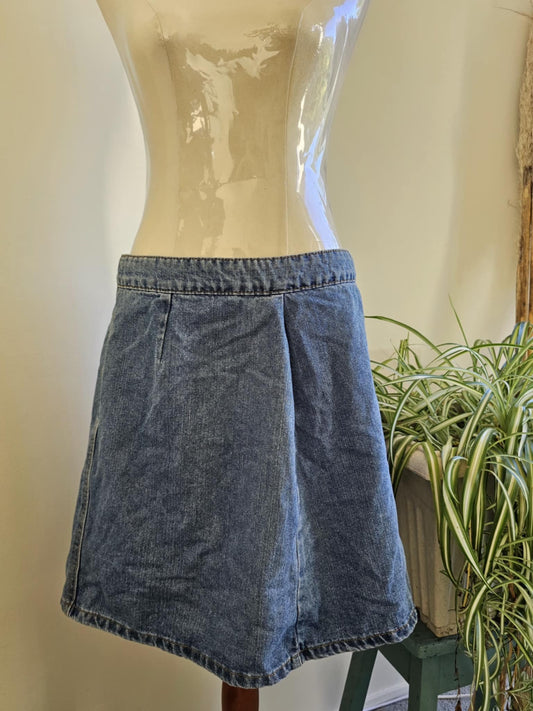 Cotton-On A-Line Denim Mini Skirt